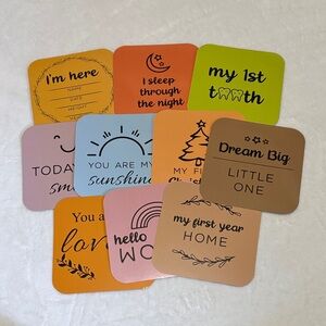 (3 for $10) Colorful Milestone Cards Set